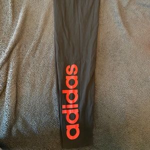 Black and red adidas leggings